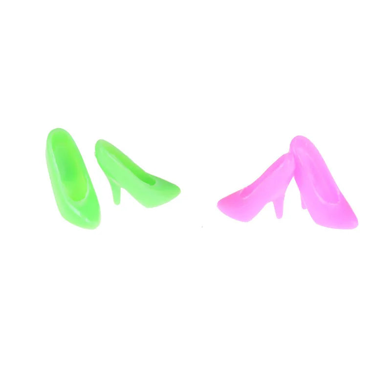 10 Pairs Mix Colour Common style Doll Shoes Party Dress Dolls Accessory